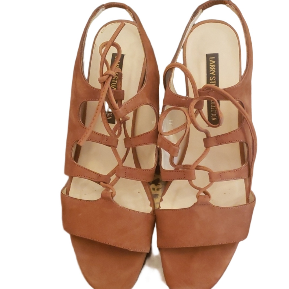 Larry Stuart Strappy sandals In copper Suede  size 8m